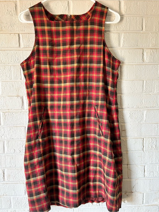 Dresses & Skirts - 90s Y2K Plaid Jumper Dress Women’s Small Sleeveless Grunge Academia Schoolgirl